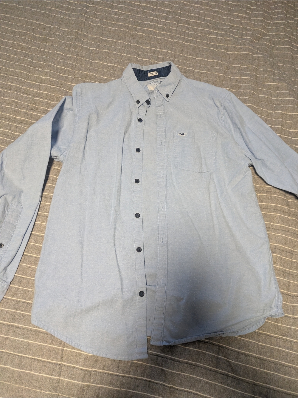Hollister Light Blue Men's Button-Down Shirt